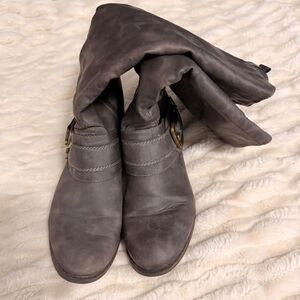 Ruff Hewn Brown Slouchy Buckle Knee-High Boots Size 9
